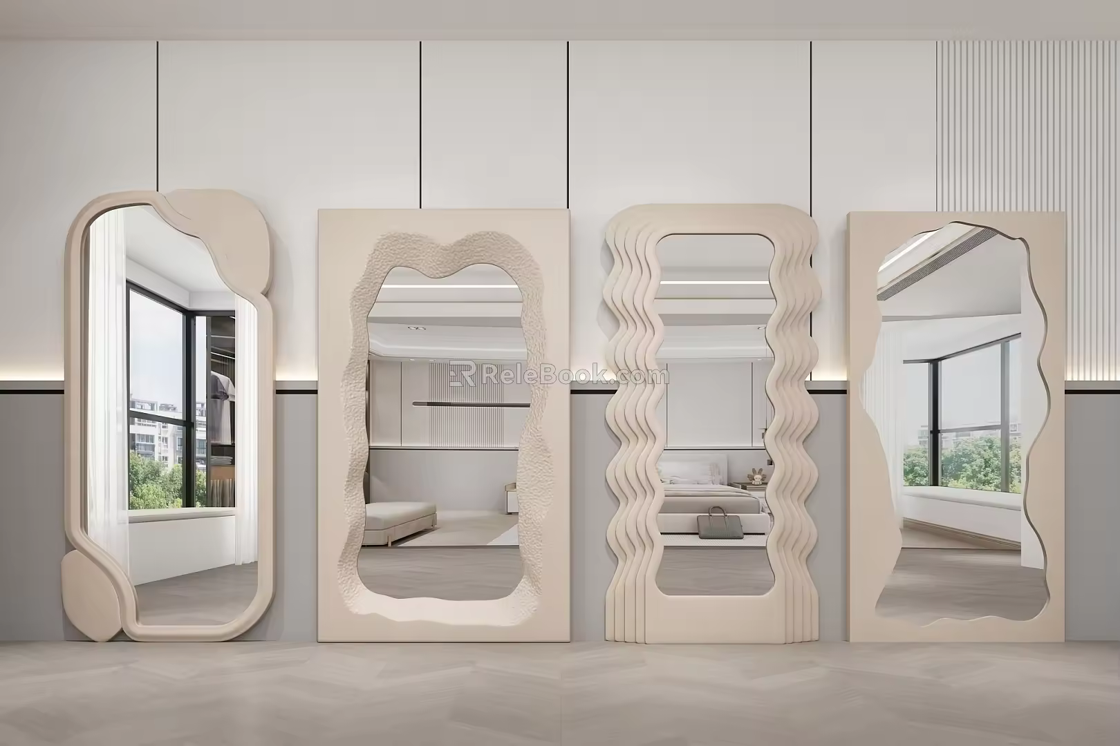 Modern full-length mirror 3d model