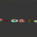 Various Small Cooling Fan Designs With Colorful Blades And Bases