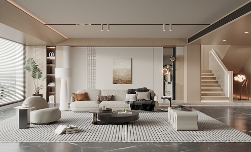 modern living room 3d model