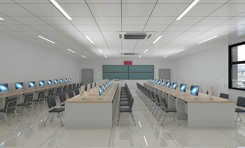 Computer Classroom 3d model