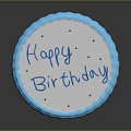 Delicious Birthday Cake With Happy Birthday Text Colorful Candles And Blue Frosting