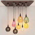 Colorful Glass Pendant Lights With Various Vibrant Hues And Modern Hanging Design