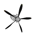 Detailed Aircraft Propeller Model With Black Blades Metal Hub And Yellow Tips