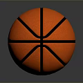 Orange Basketball With Black Stripes For Home Sports And Recreational Use