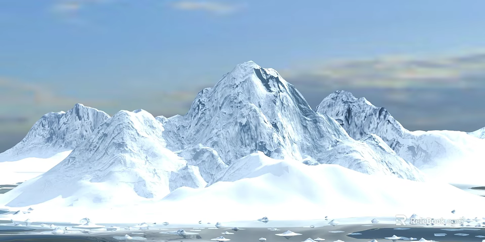 Elegant Garden Landscape Design With Lush Greenery And Stone Pathways 3d model