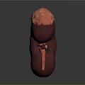 3D Model of Human Kidney with Red Purple Structures and Red Blood Vessels