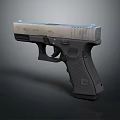 Tactical Modern Semi Automatic Pistol With Stainless Steel Slide And Black Textured Grip