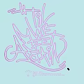 Artistic Neon Light Fixture With Graffiti Style Design On Dark Background