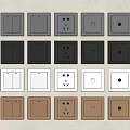 Various Colored Modern Switch Panels With Different Designs For Home Wall Use