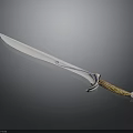 Elegant Handcrafted Traditional Weapon With Silver Blade And Wooden Handle Design
