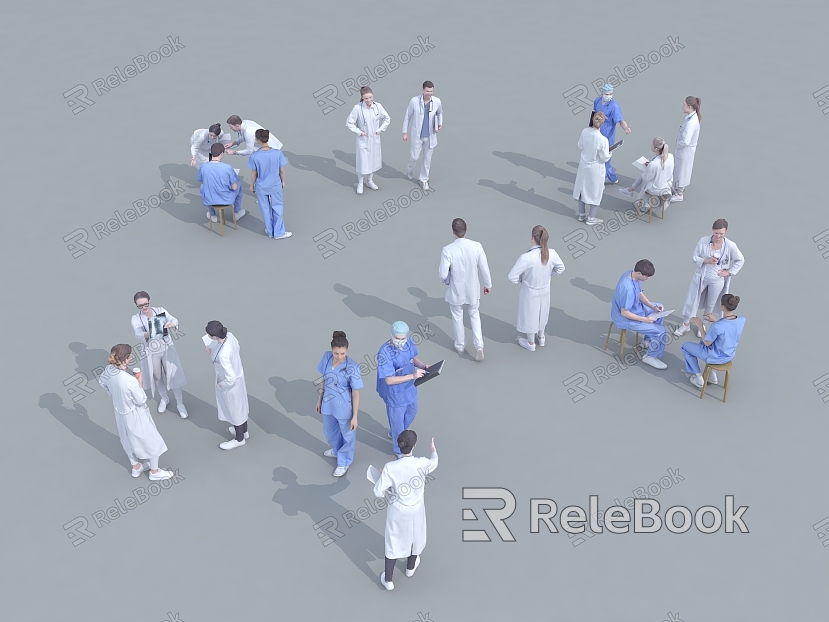 Hospital Medical Staff Doctor Nurse Surgery Doctor Orthopedic Doctor model