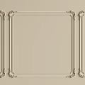 Decorative Gypsum Molding Frames With Ornate Patterns On Light Colored Wall