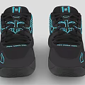 Black HEAD Athletic Training Shoes With Blue Accents And Geometric Patterns