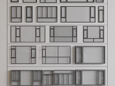 Modern Casement Windows Various Styles With Frames And Structures For Home Design 3d model