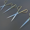 Medical Scissors With Metallic Handles And Precision Blades For Surgical Use