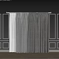 Elegant Window Curtains In White Gray And Black Shades For Modern Home Interior