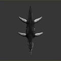Ichthyosaur Dinosaur Model with Open Mouth Sharp Teeth Streamlined Body Gray Skin and Flipper Limbs