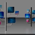 Commercial Tree Shaped Multi Screen Digital Signage Equipment for Business Information