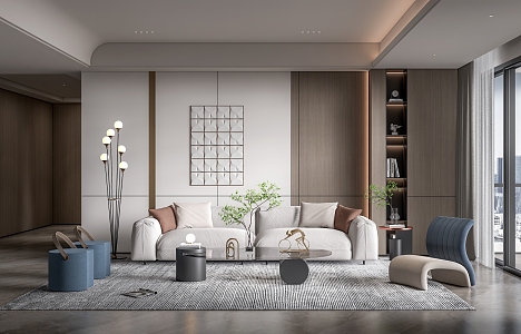 modern living room 3d model