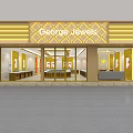 George Jewels Luxury Jewelry Store With Golden Signage And Glass Entrance