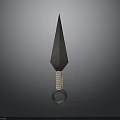 Tactical Weapon Featuring Pointed Metal Tip And Wrapped Handle With Circular Ring