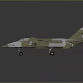 Khaki and White Airplane Model with Wing Insignia and Landing Gear on Dark Background