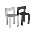 Modern Stainless Steel Single Chair Featuring Cylindrical Legs and Minimalist Design