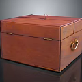 Vintage Medical Device Storage Wooden Case With Metal Latch And Ring Handle