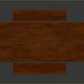 Long Red Solid Wood Table and Bench Set with Traditional Design