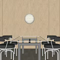 Dining table and chair combination 3d model
