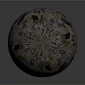 Decorative Textured Sphere With Multicolored Mosaic Pattern And Artistic Design