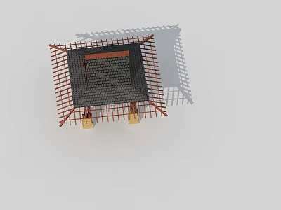 Traditional Hinged Door Design With Wooden Frame And Roof Structure 3d model