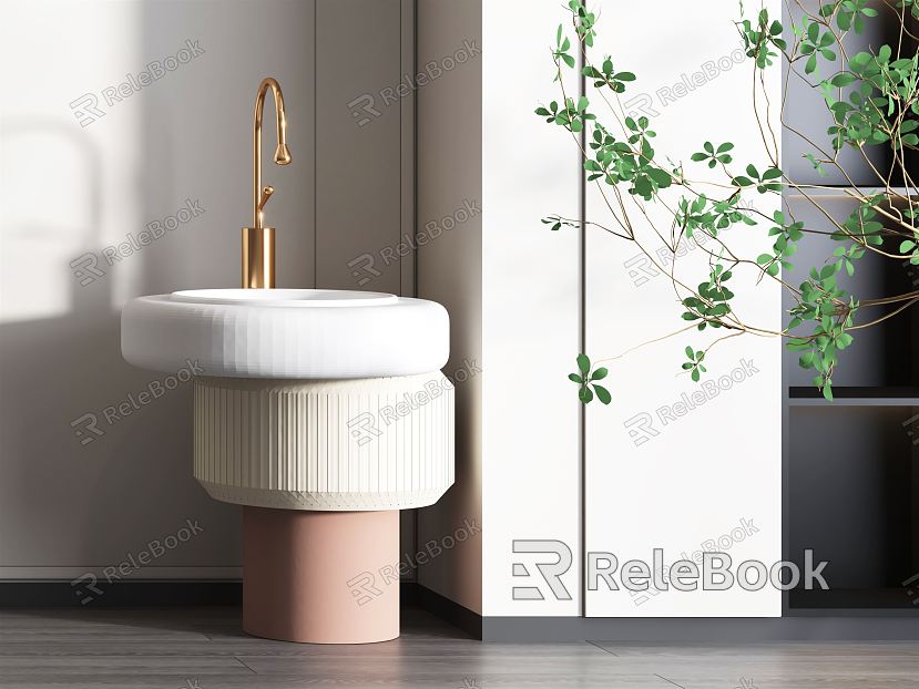 Modern sink basin model