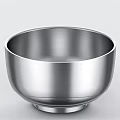 Shiny Stainless Steel Dinnerware Set With Round Bowl For Modern Kitchen Use