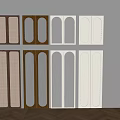Various Design Wardrobe Doors With Wooden Glass Panel And Grid Styles