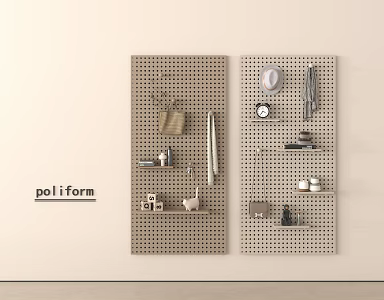 Modern Cave Board Wall Decorative Wall Decorative Pendant Storage Rack Ornaments 3d model