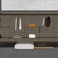 Modern Wardrobe Open Cloakroom 3d model