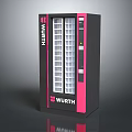 WURTH Commercial Smart Storage Cabinet Black And Pink Design With Multiple Compartments For Tools