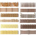 Various Fence Styles With Different Materials Wooden Bamboo And Woven Designs