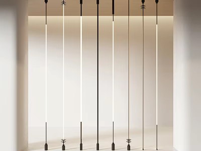 Modern Vertical Wall Lamps With Black Frame And LED Light For Interior Design 3d model