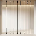 Modern Vertical Wall Lamps With Black Frame And LED Light For Interior Design 3d model