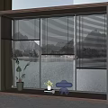 modern floor-to-ceiling windows 3d model