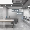 Modern Clothing Store Interior With Mannequins Displayed Clothes And Mirrors