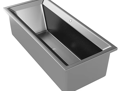 Modern Stainless Steel Freestanding Bathtub With Sleek Design For Bathroom Combination 3d model