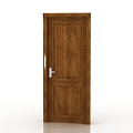 Modern Interior Door Solid Wood Door 3d model