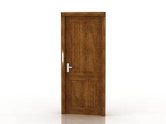 Modern Interior Door Solid Wood Door 3d model