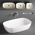 Modern Sleek White Bathroom Washbasin Design With Faucet And Color Options