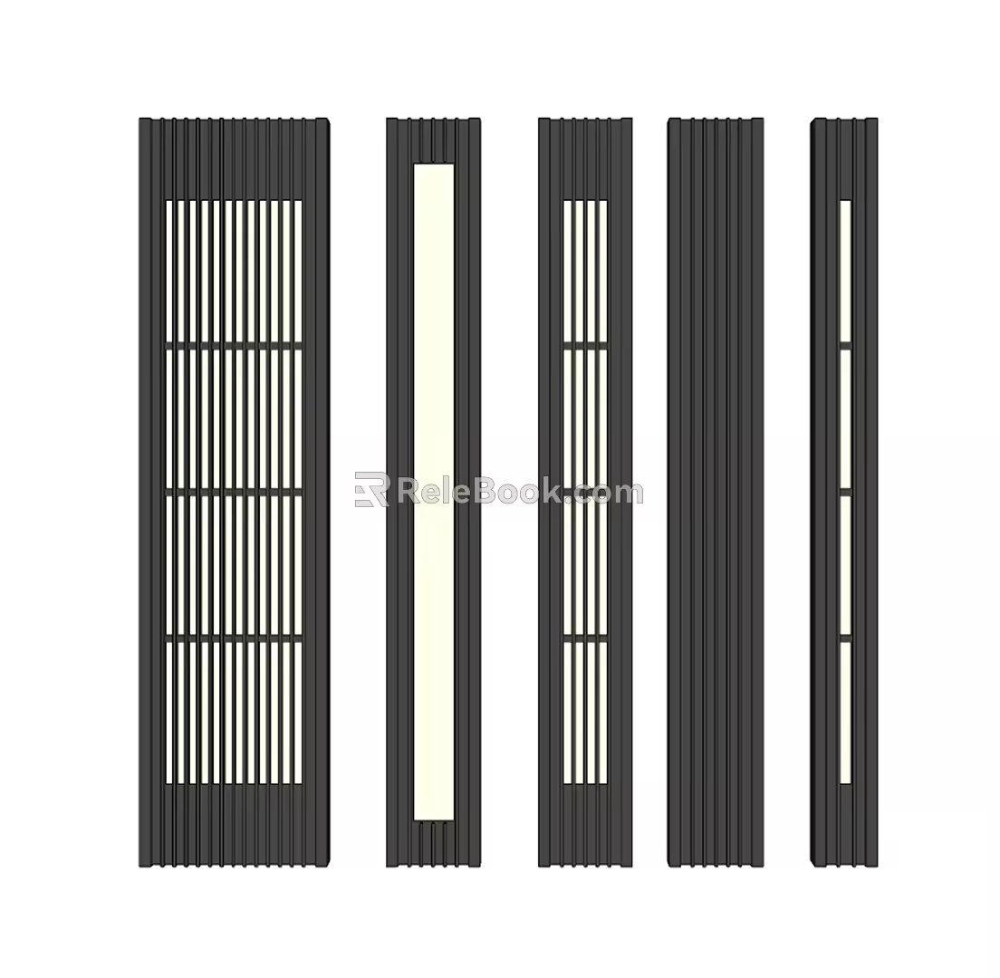 Modern Grille Lamp 3d model