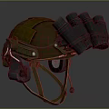 Tactical Military Helmet With Mounted Binoculars And Adjustable Strap Gear