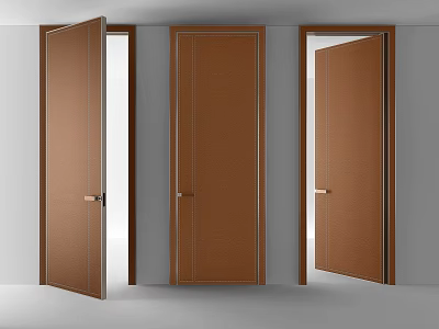 Modern Flat Door Simple Single Door 3d model